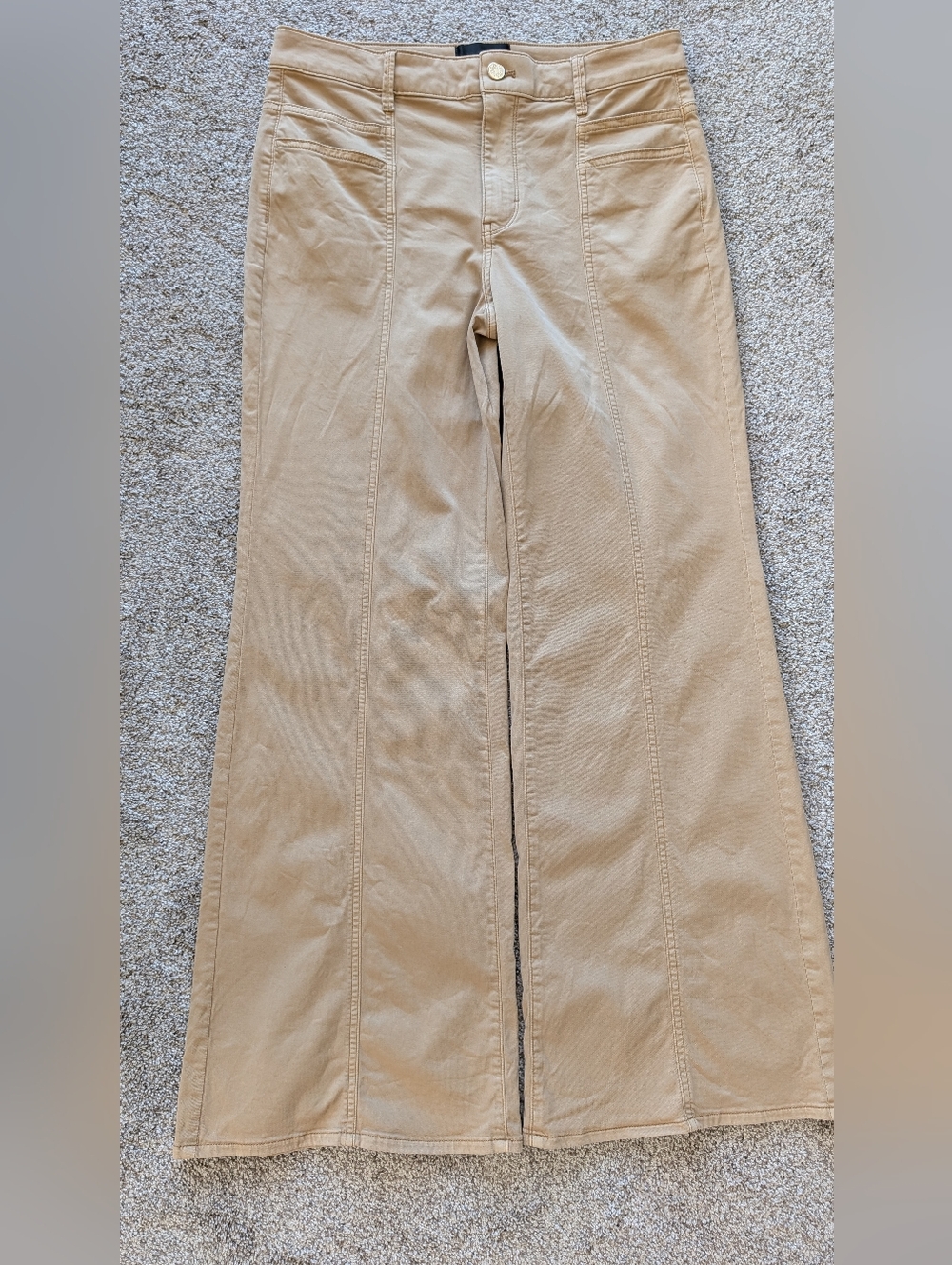 White House Black Market High-Rise Wide Leg Pants — Size 8 | Tan/Camel
